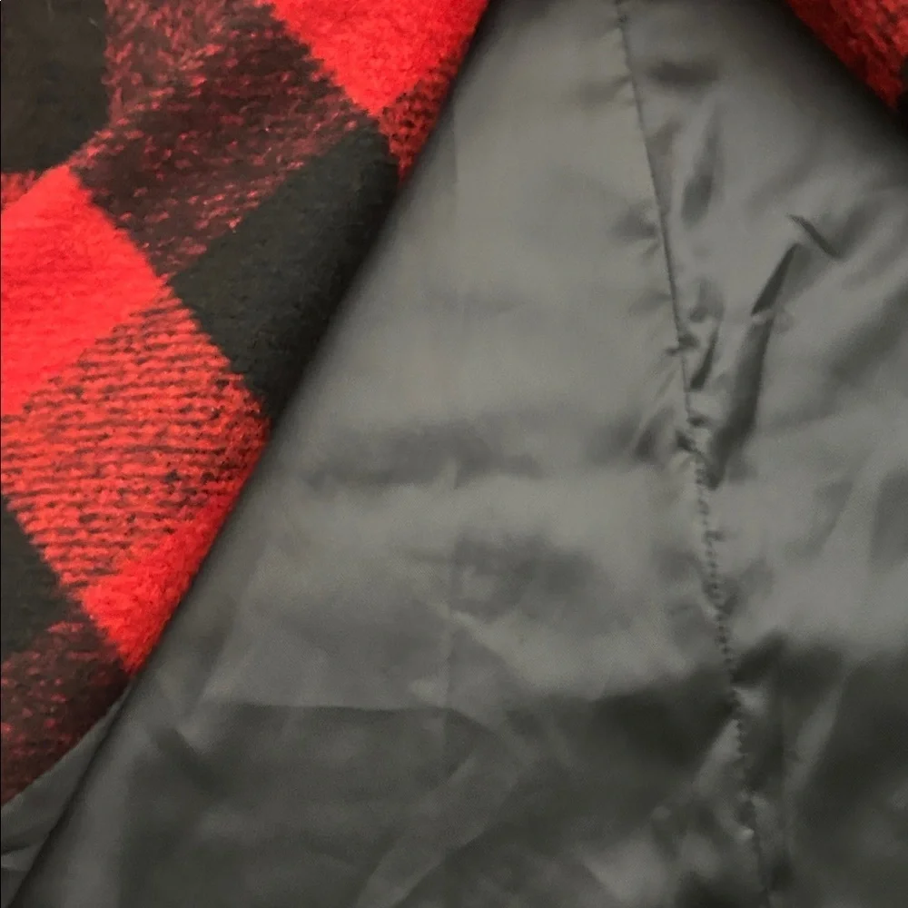 Forever 21 Red and Black Plaid Coat